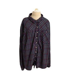 Maurices Blue and pink plaid Soft flannel long sleeve ~XL